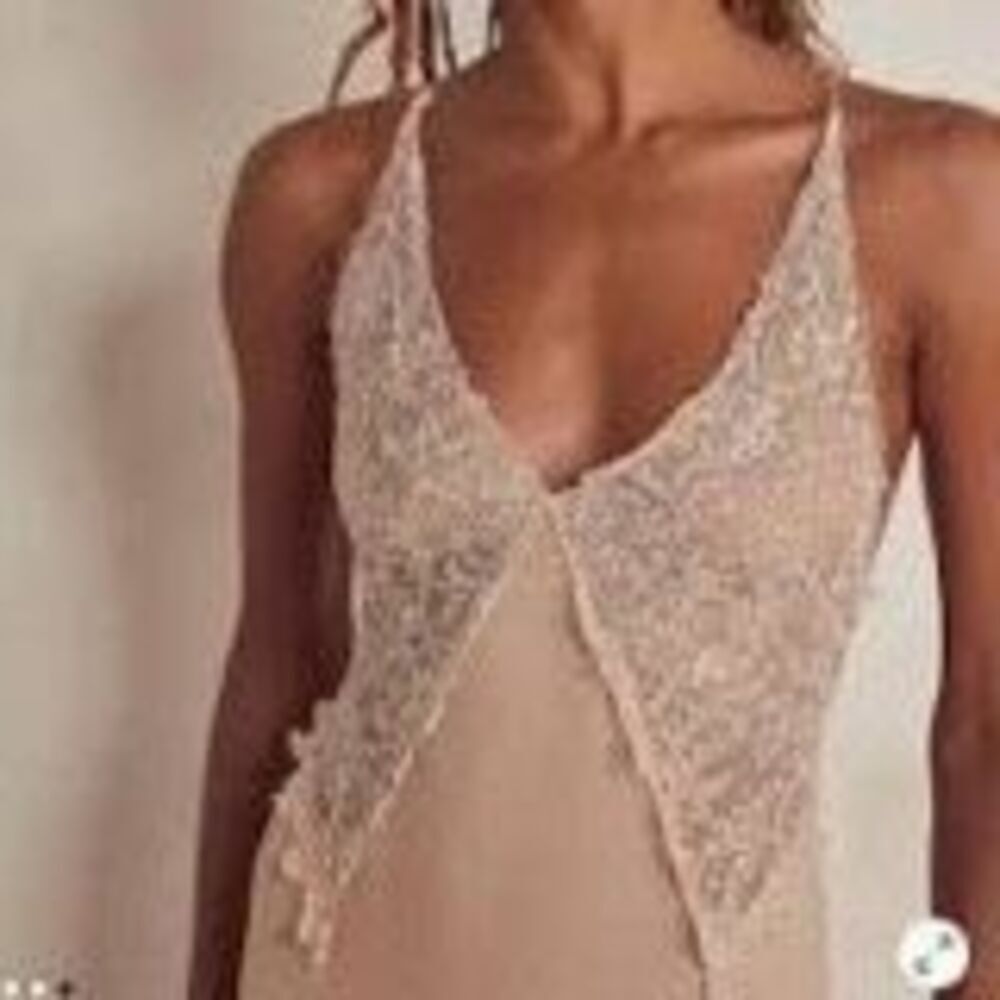 New Free People Current Obsession Maxi Slip Dress Long Sz S‎ Small Sheer Sexy - Picture 3 of 7